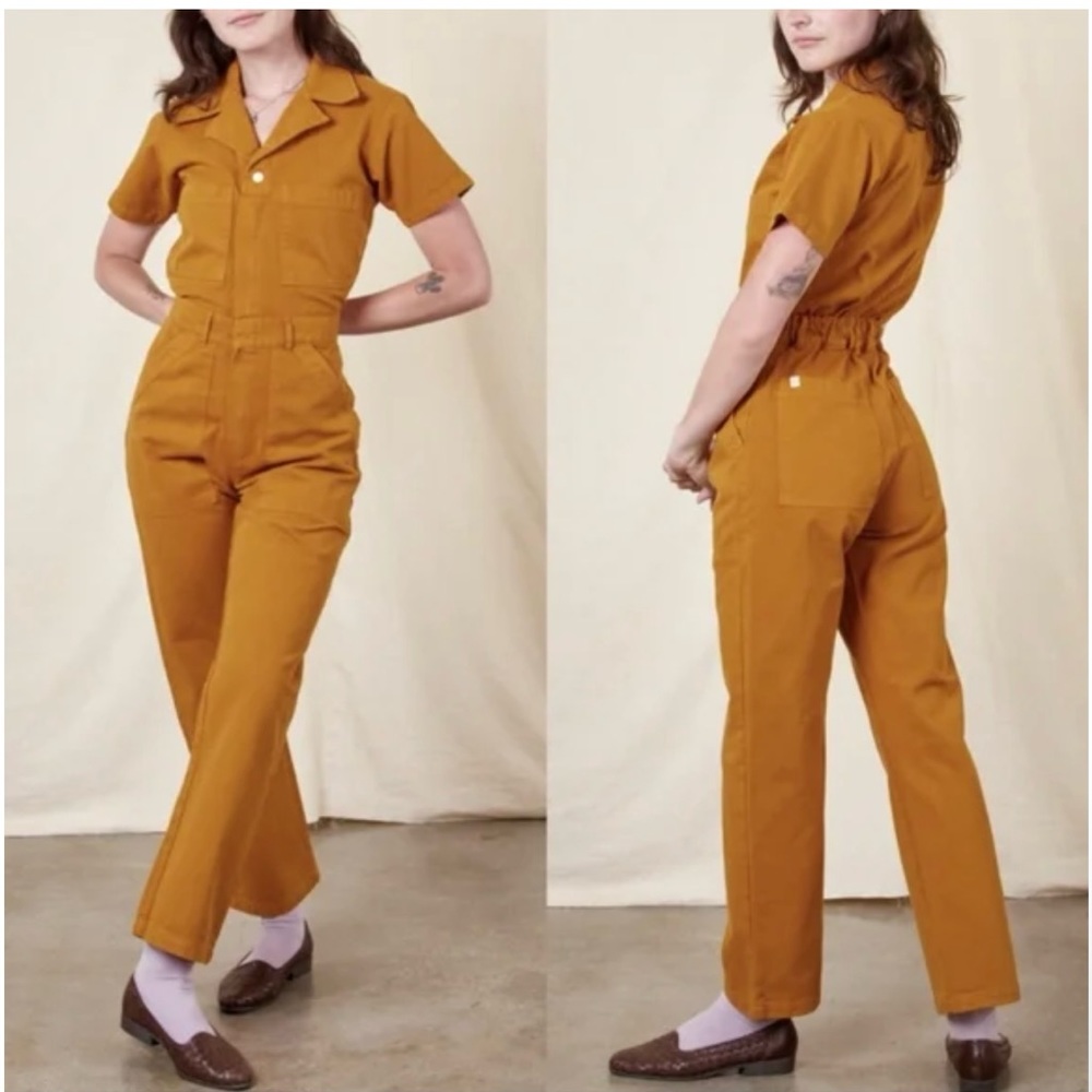 Big bud press spicy mustard jumpsuit short sleeve - discontinued color